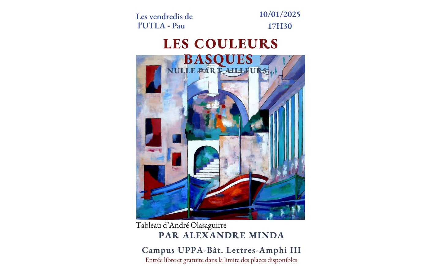 UTLA Conférence "Les couleurs basques...nulle  ...