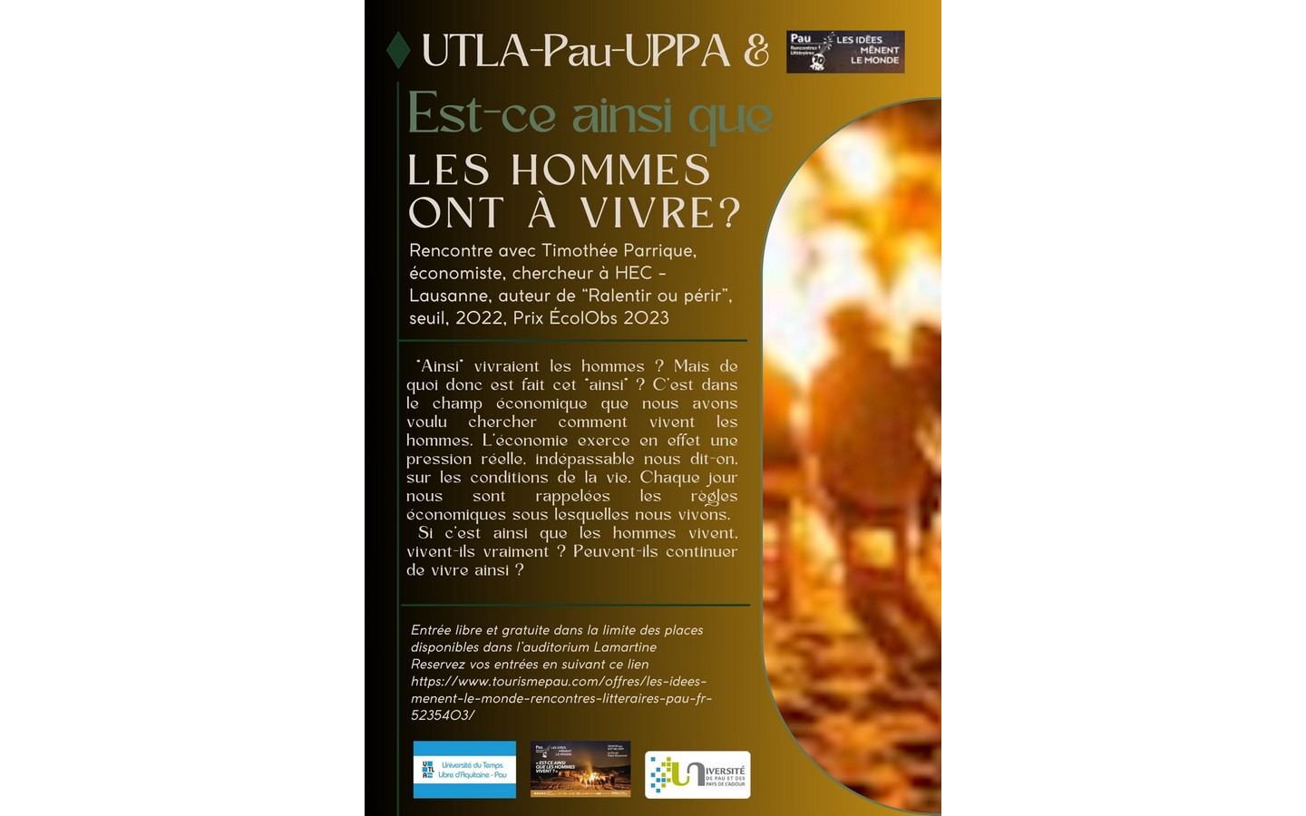 UTLA Conférence " "EST-CE AINSI QUE LES HOMMES ...