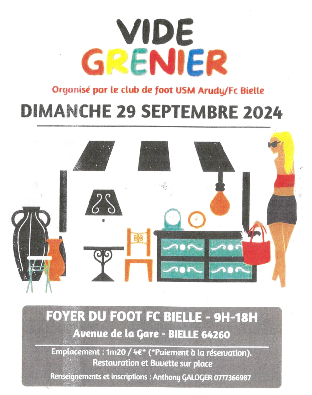 Vide grenier à Bielle