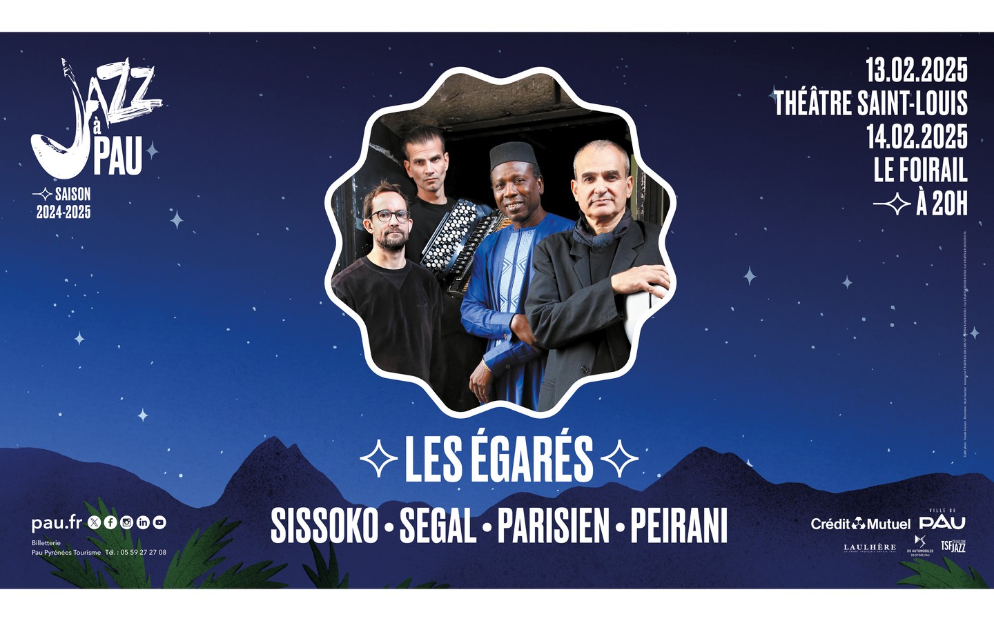 Concert "Jazz à Pau" : Les Egarés (Sissoko, Se ...