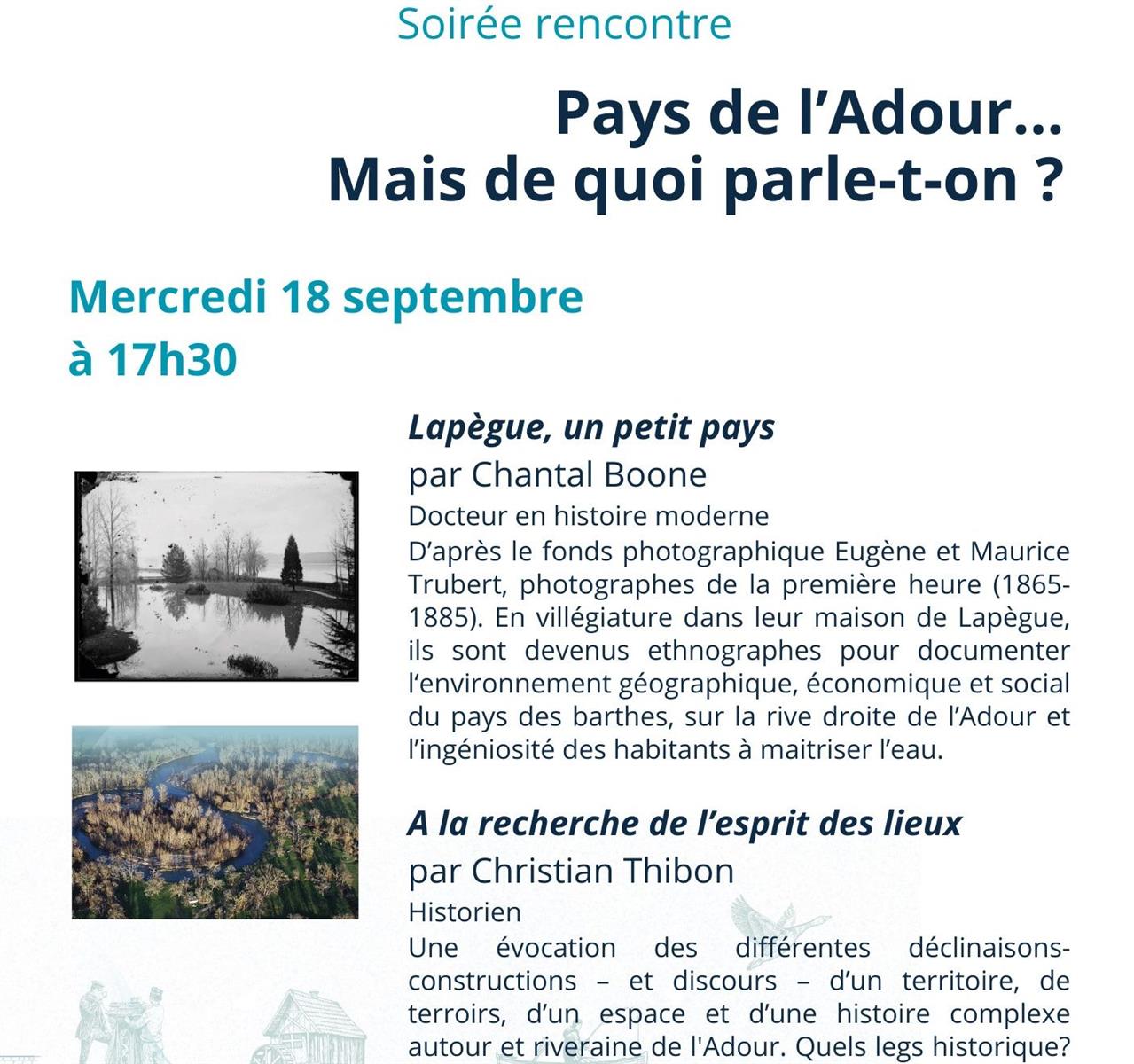 Soirée rencontre : Pays de l'Adour, mais de qu ...