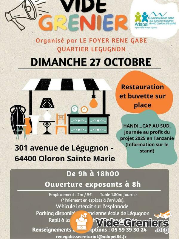 Vide grenier Handi... Cap au Sud