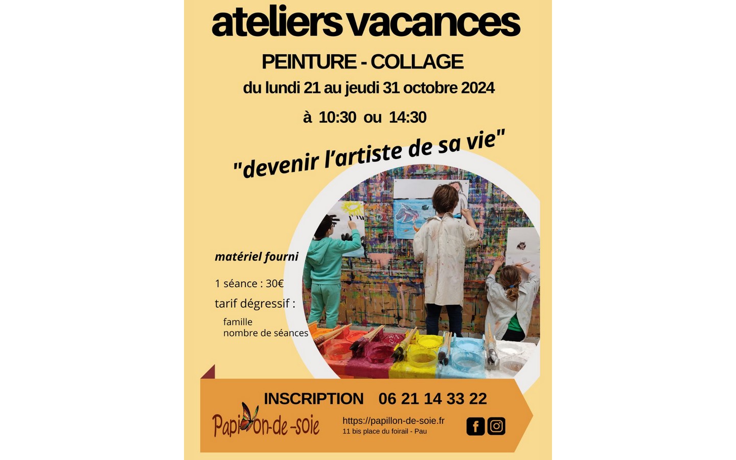 Ateliers vacances : "devenir l'artiste de sa vie"