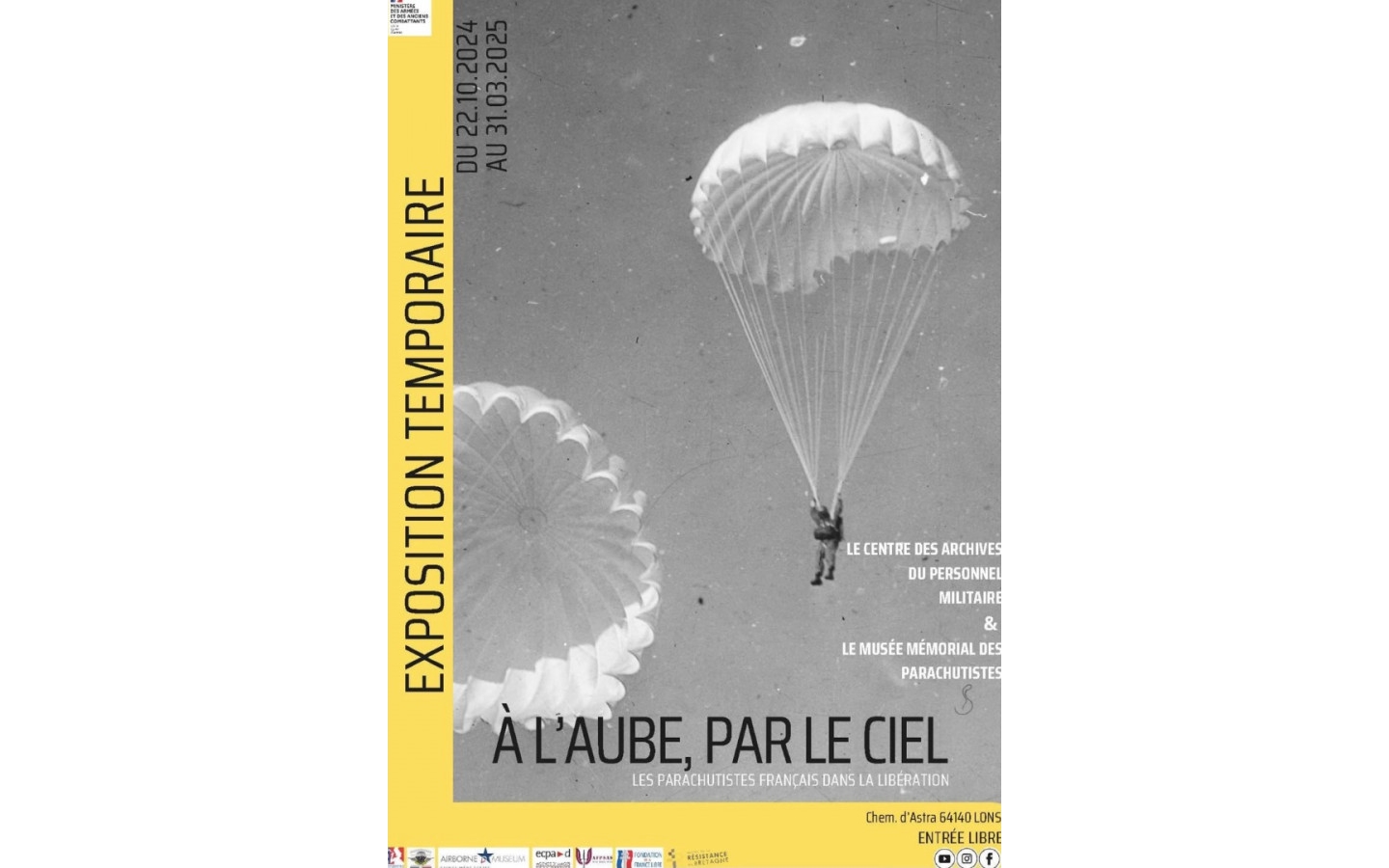 Exposition: A l'aube, par le ciel - les parach ...