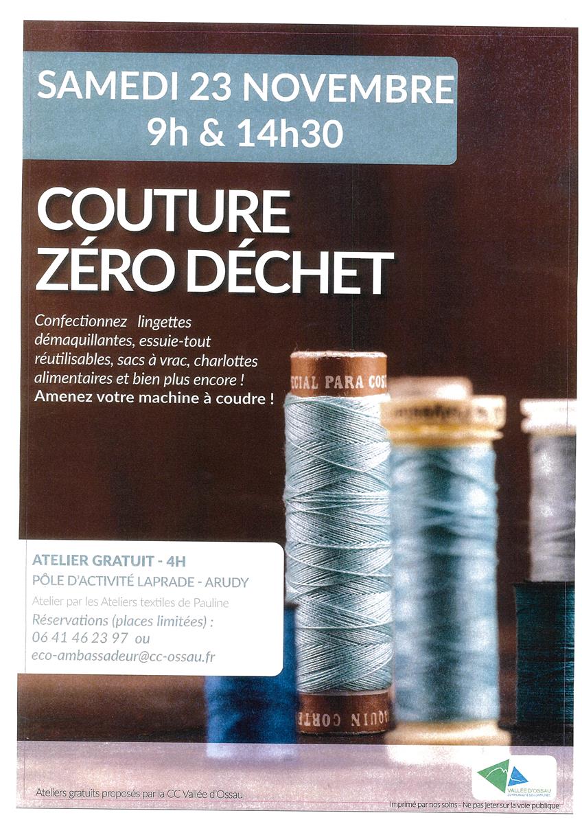 Atelier couture zéro déchet