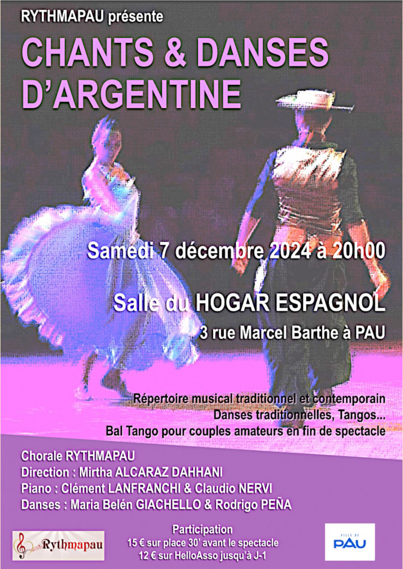 Spectacle "Chants et Danses d'Argentine"