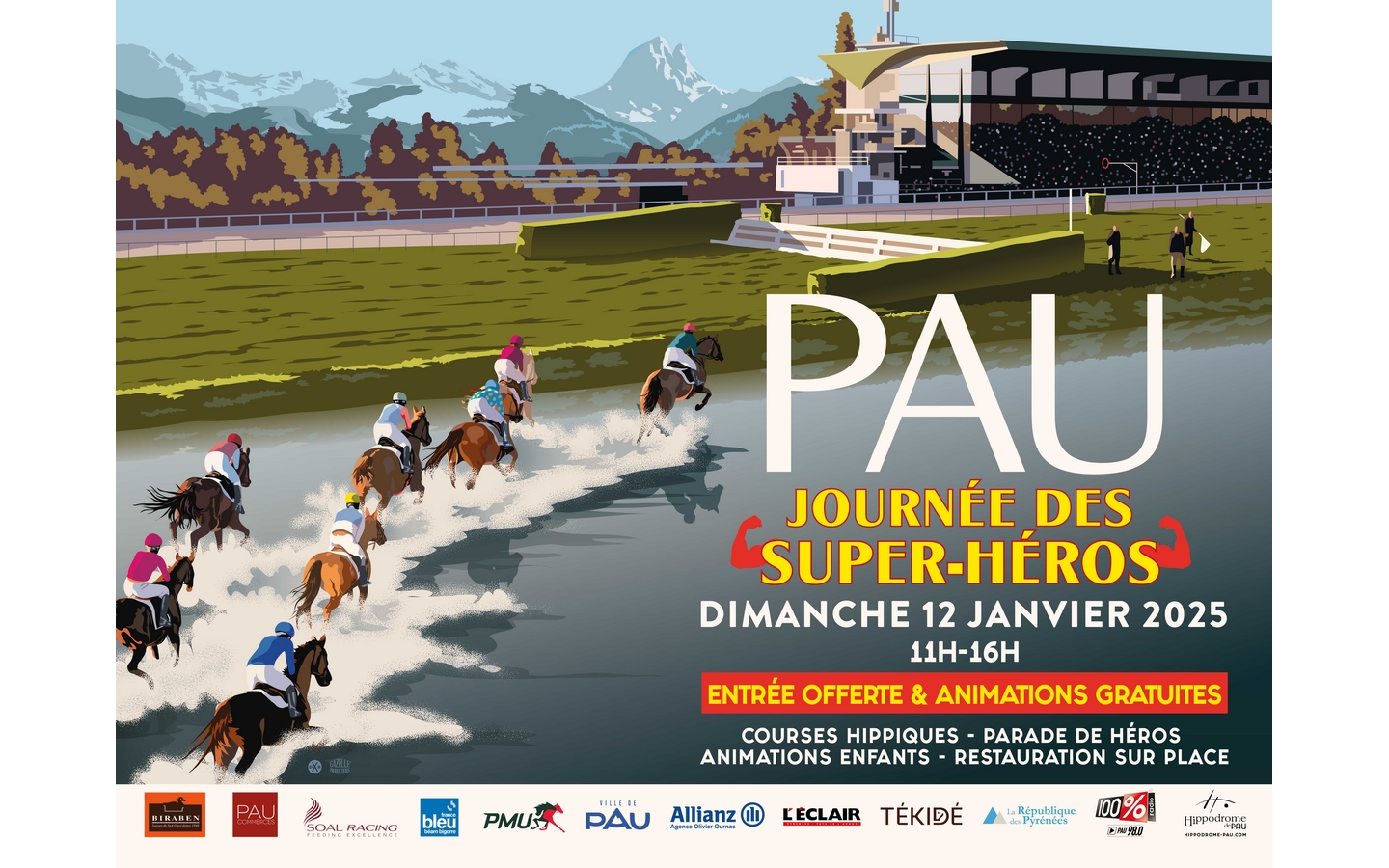 Courses à l'hippodrome de Pau - Journée des su ...