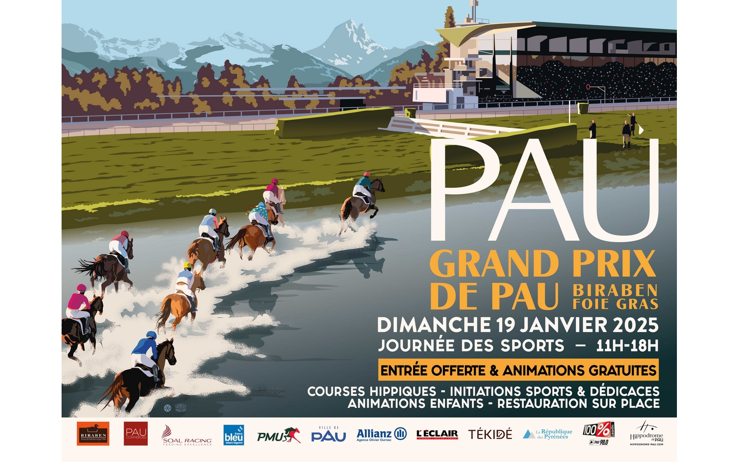 Courses à l'hippodrome de Pau - Grand Prix de  ...