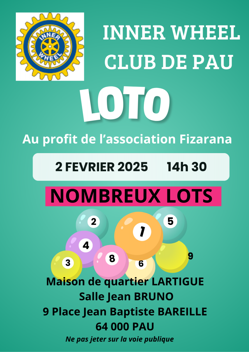 LOTO DE L' INNER WHEEL CLUB DE PAU