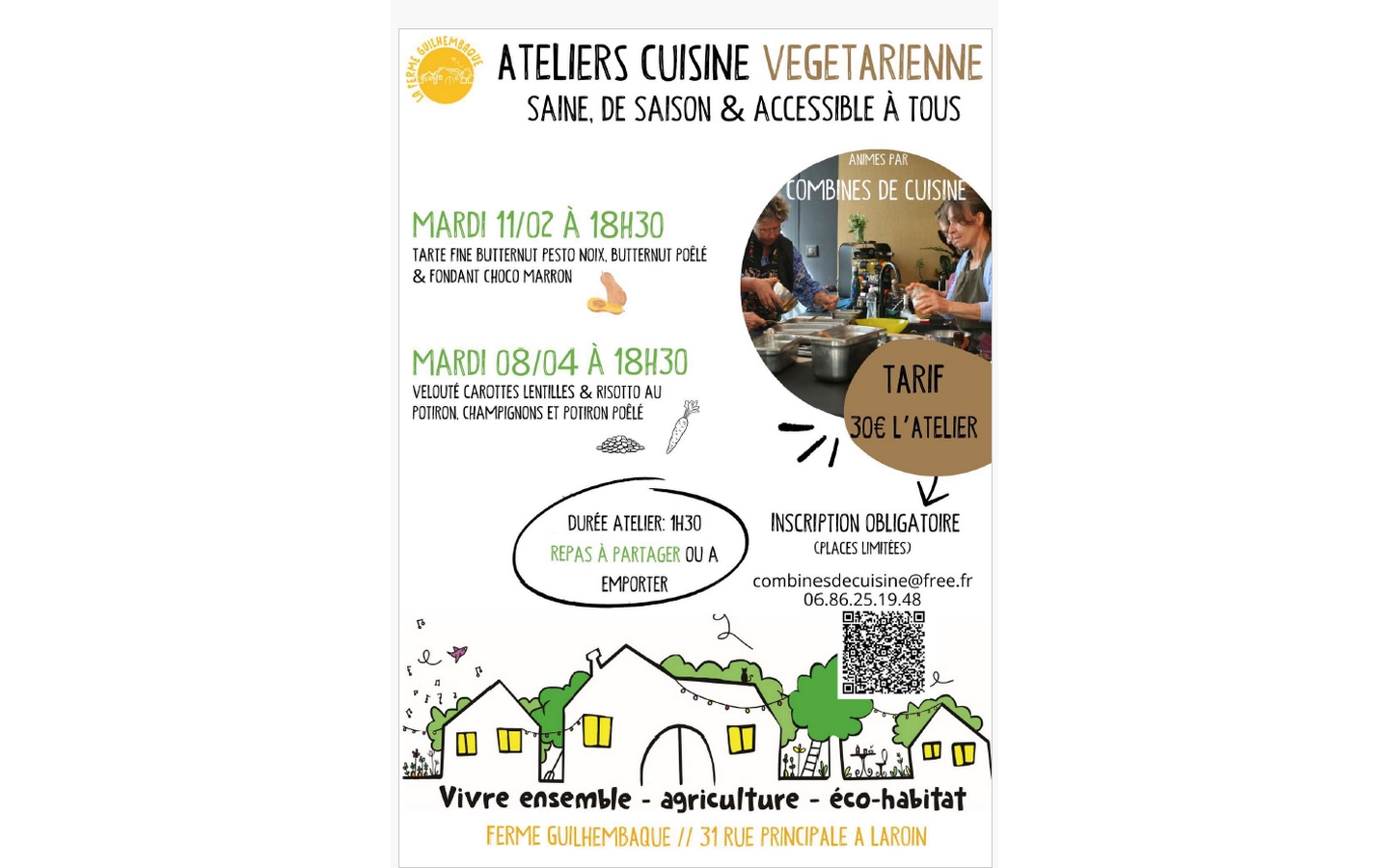 Ateliers de cuisine végétarienne