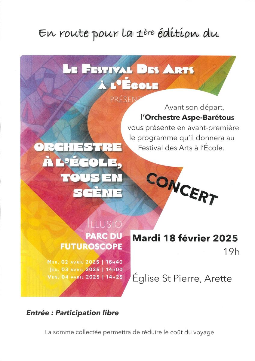 Concert Festival des Arts à l'Ecole